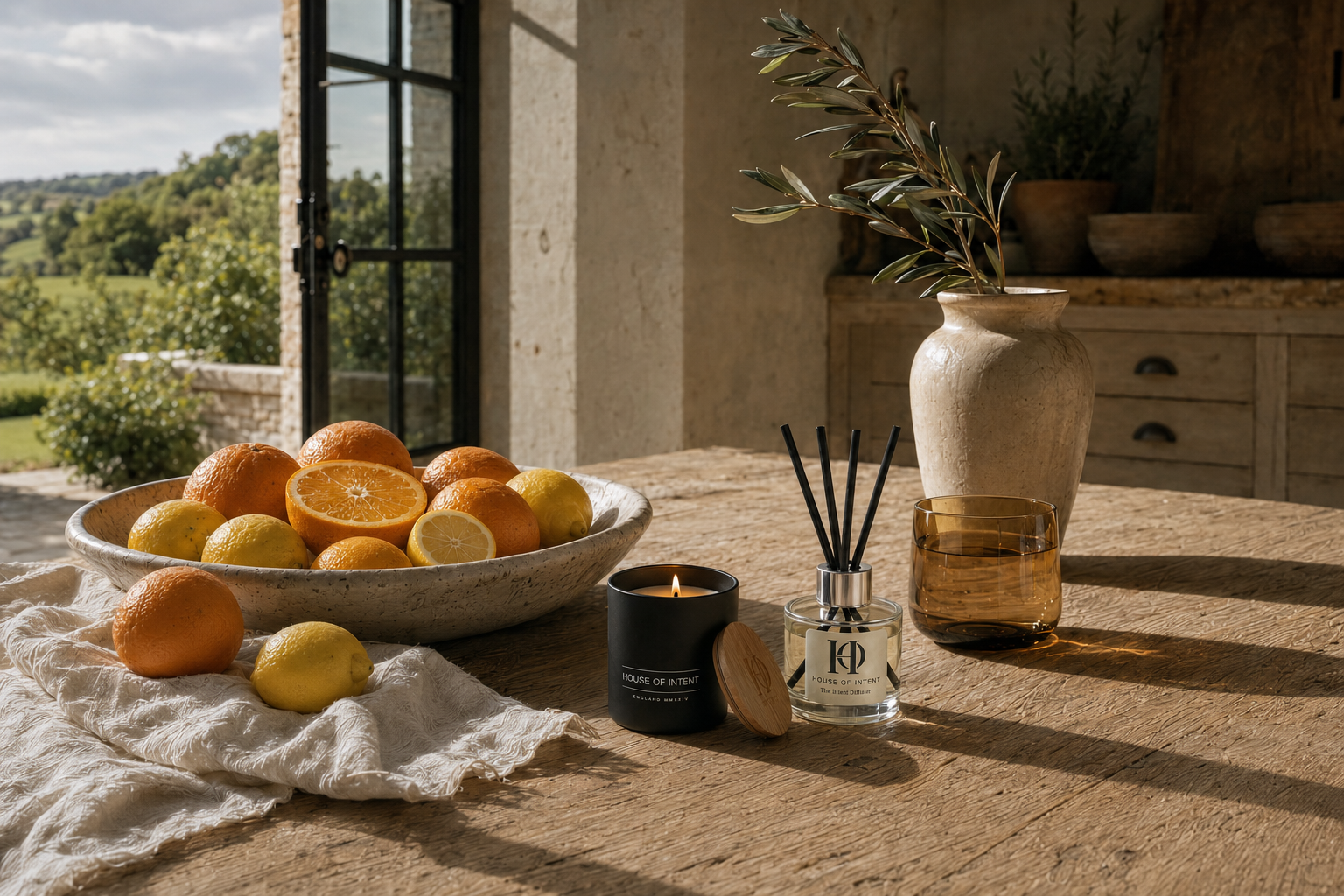 The Energise Layer — SUN candle and Citrus Sun diffuser by House of Intent